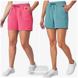 Mondetta Athletic Shorts Pink and Blue- Lot of 2 NEW! Small